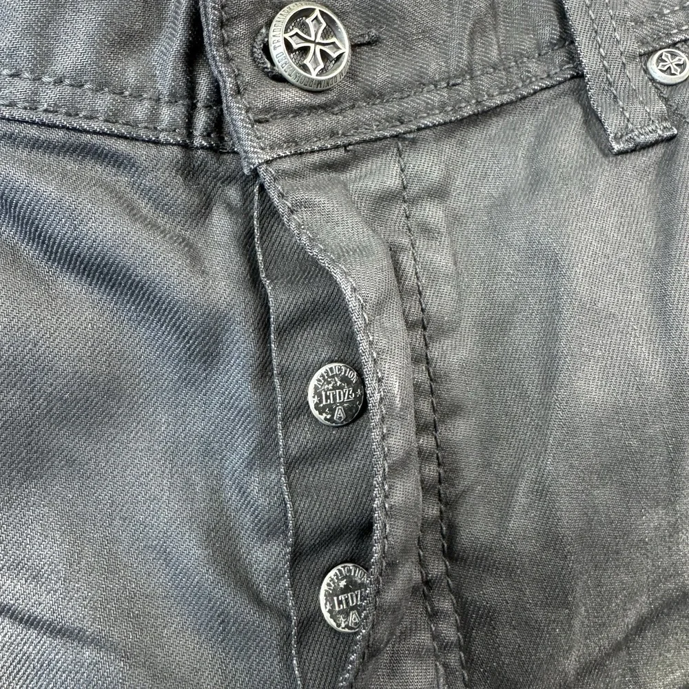 Affliction Black Ace Premium Stitch Button Fly Mens Jeans Size 42x34